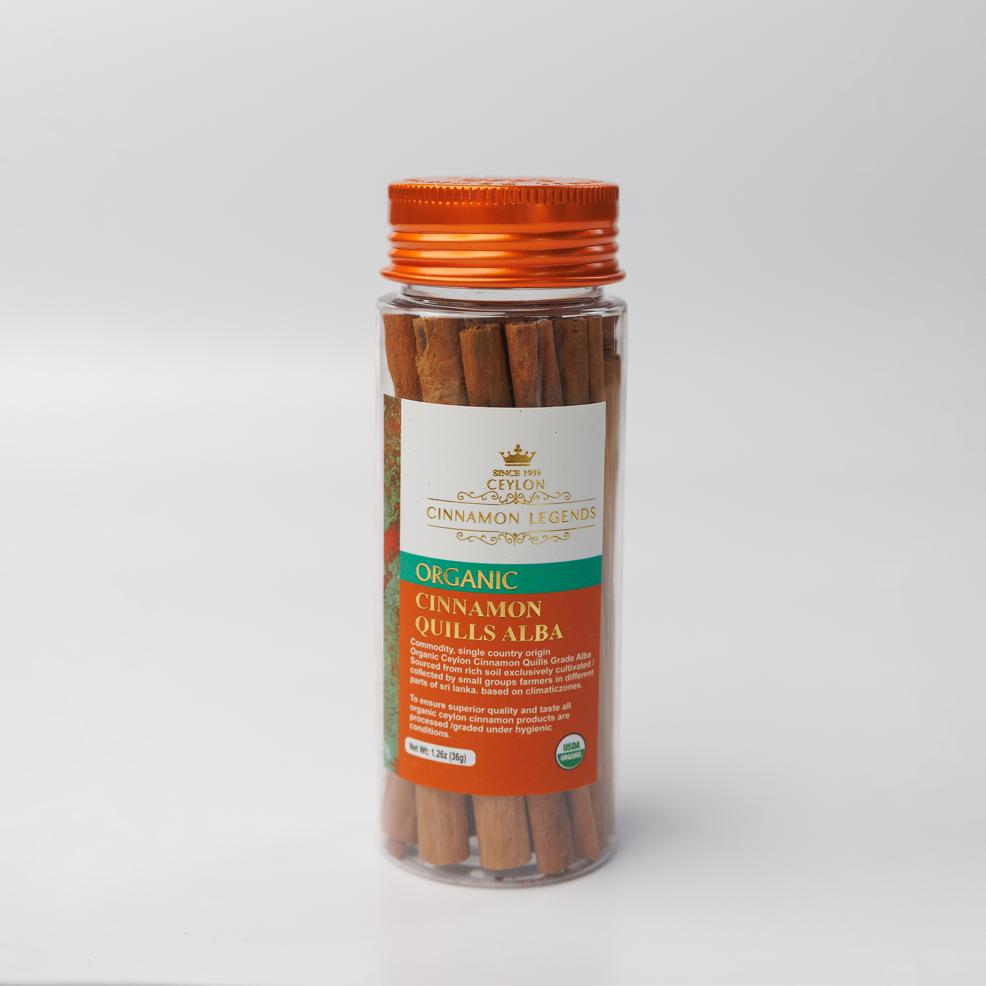 Organic Ceylon Cinnamon Quills (Alba Grade)